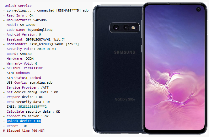 SM-G970U Network Unlock